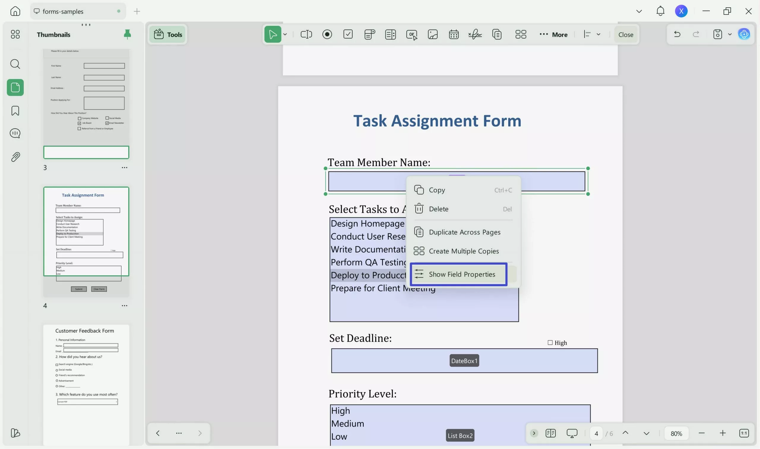 make edits in existing field