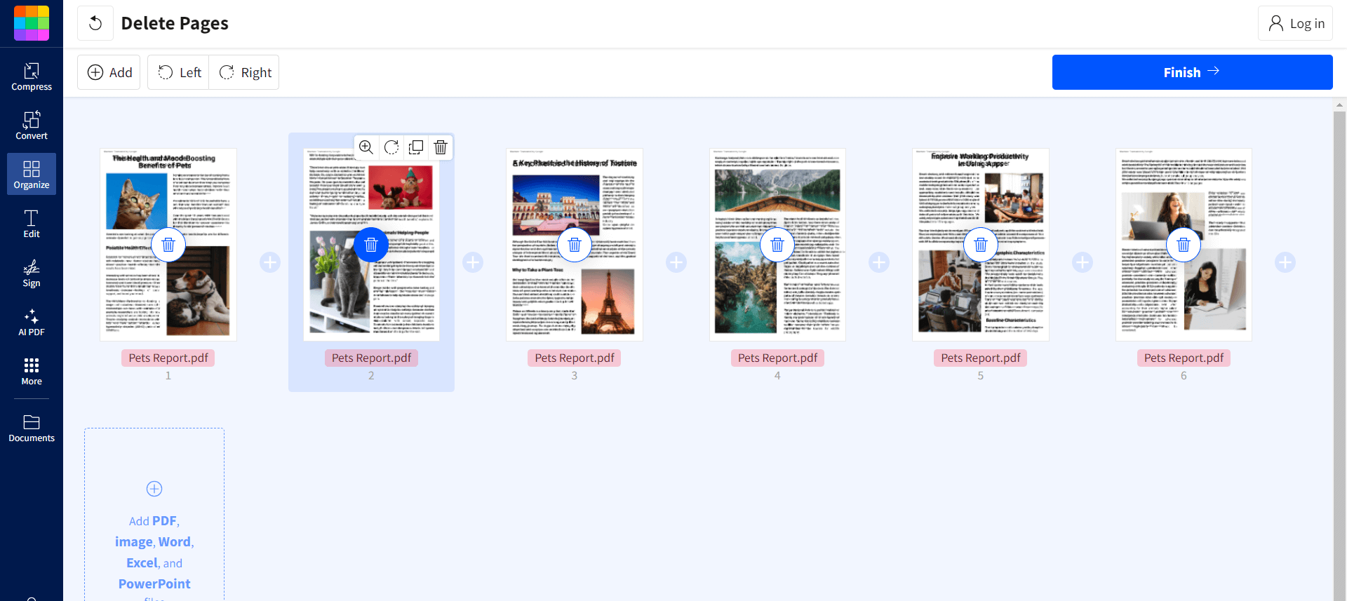 Smallpdf delete pages