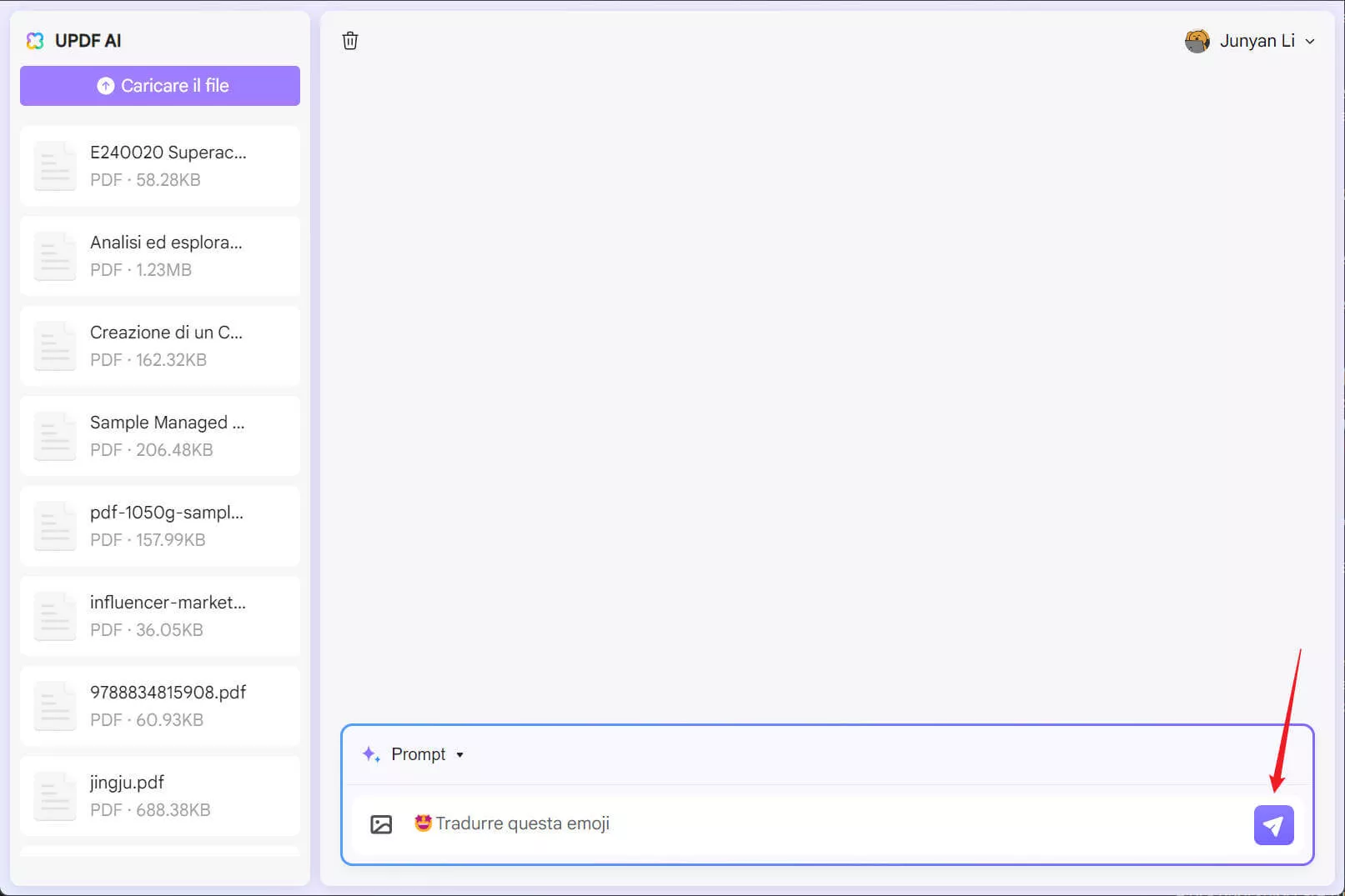utilizzare UPDF AI per la traduzione di Emoji