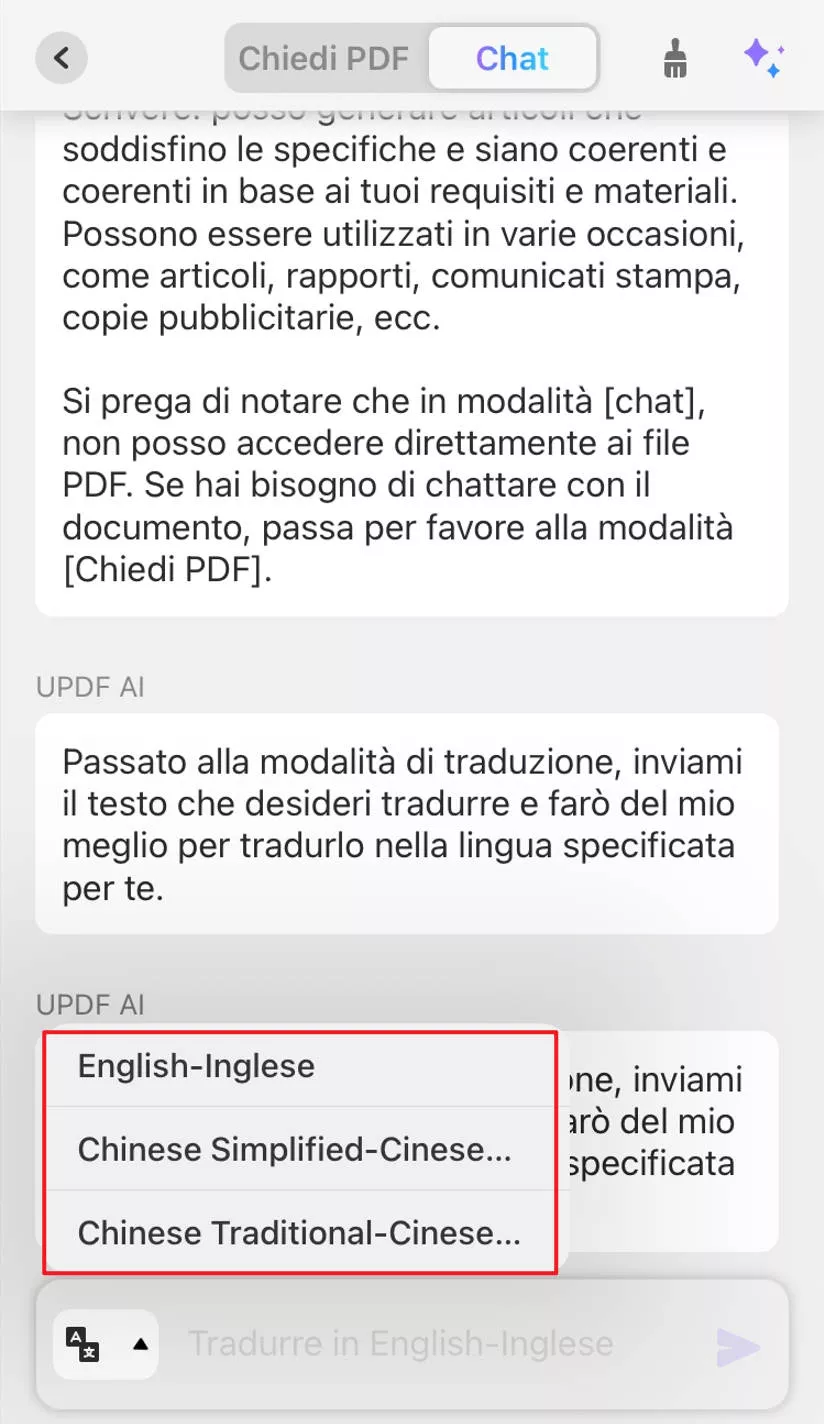 Traduci PDF su mobile copiando e incollando i testi