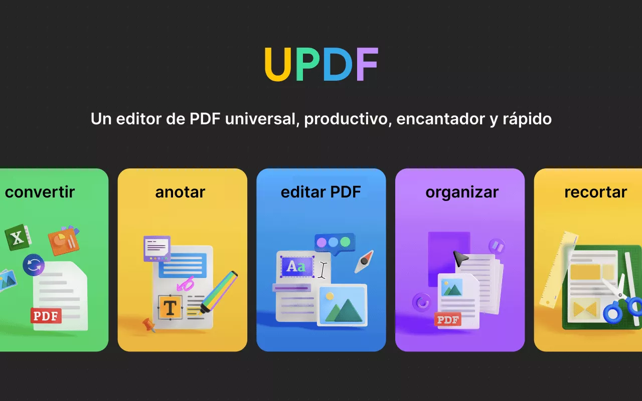 un editor de PDF universal, productivo, encantador y rápido