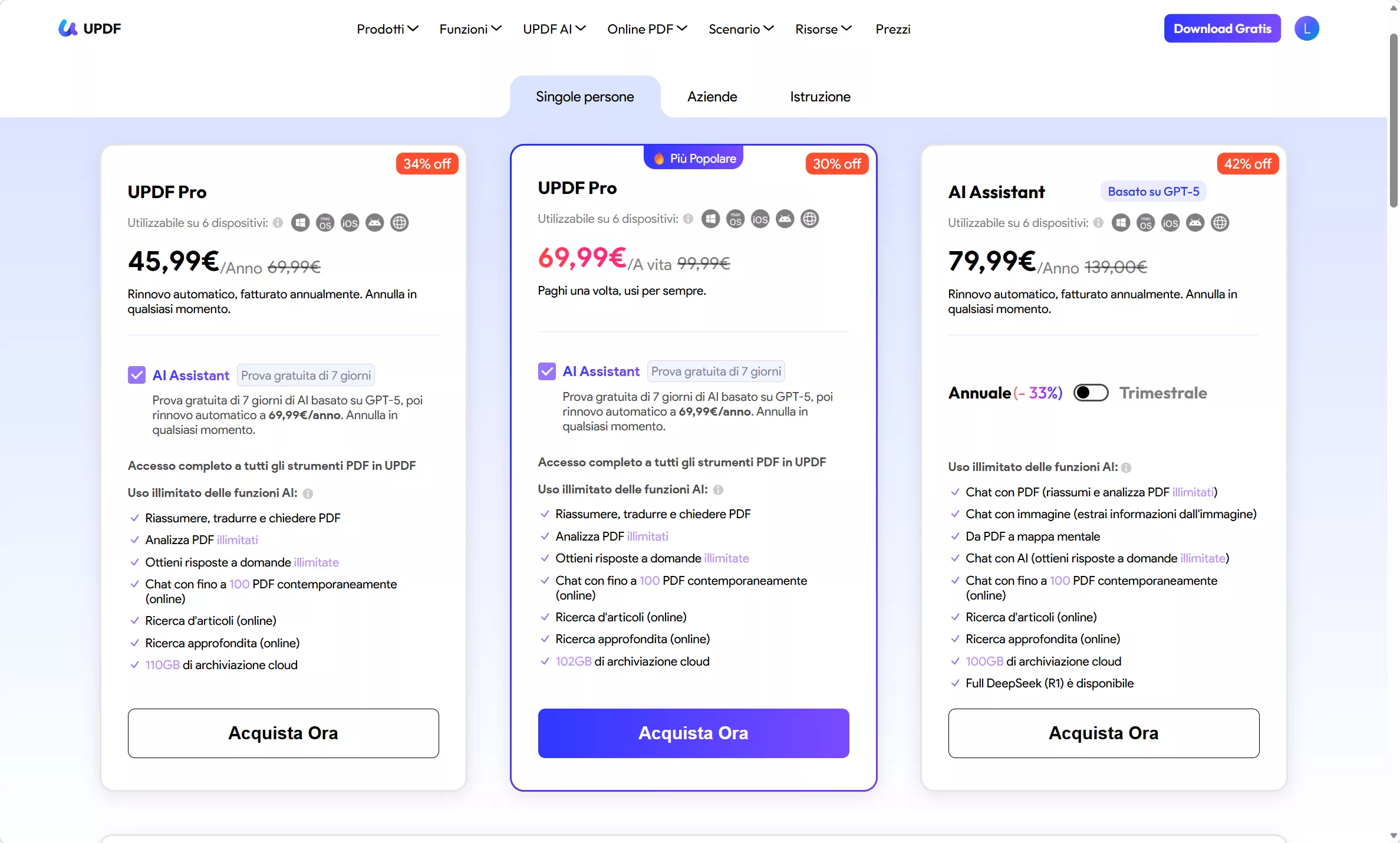 UPDF individual pricing plans