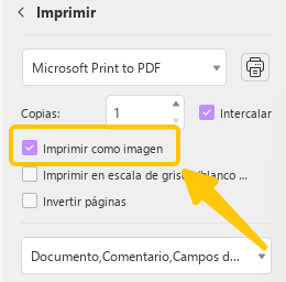 Imprimir como imagen no en escala de grises