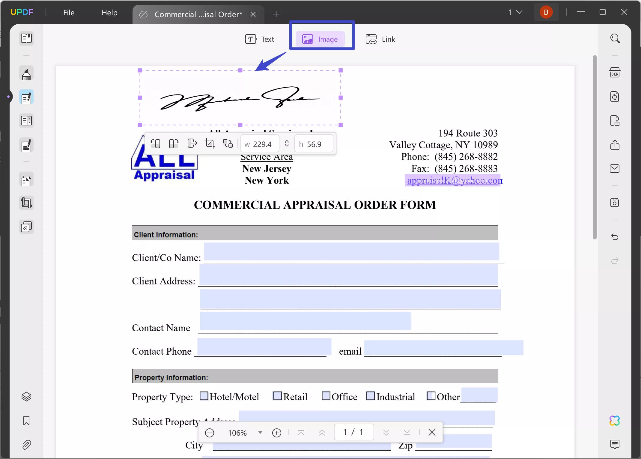 add an image signature to PDF on Windows 10/11