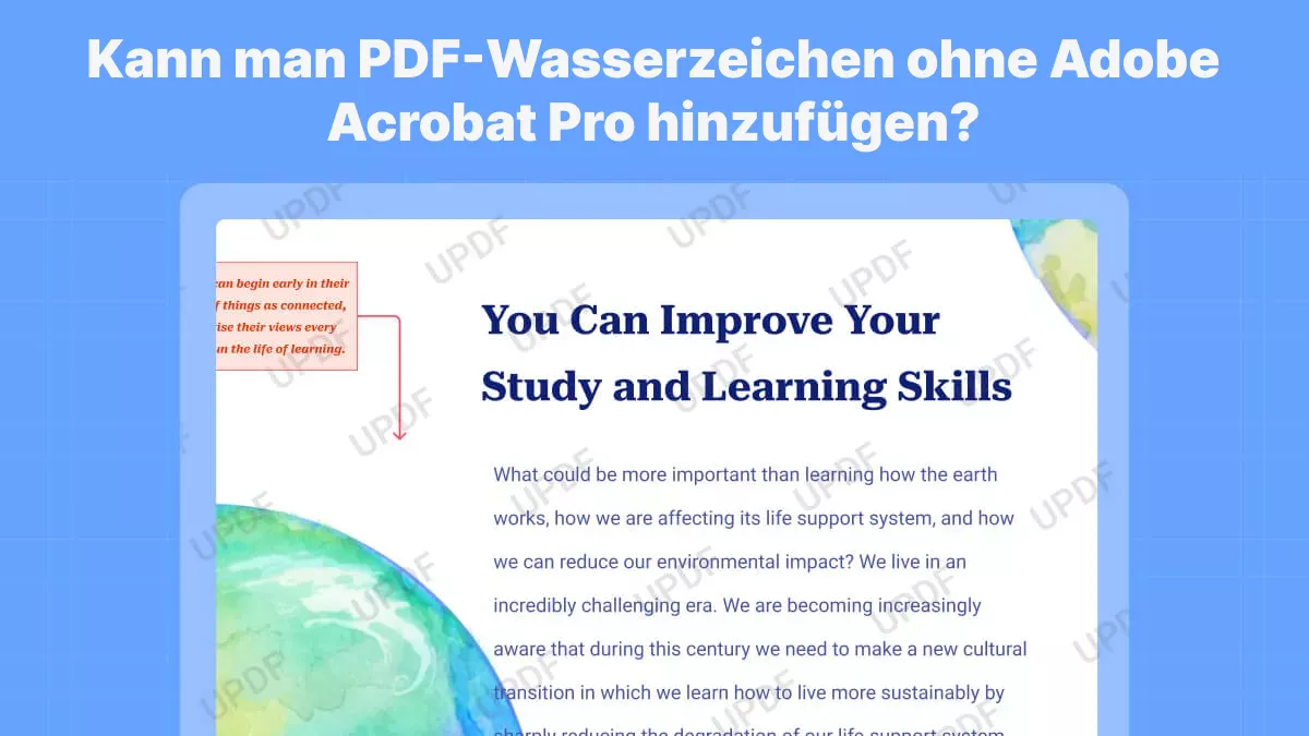 Kann man PDF-Wasserzeichen ohne Adobe Acrobat Pro hinzufügen?