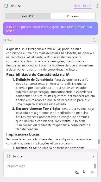 debatedor de ia debate de ia e consciência updf ai