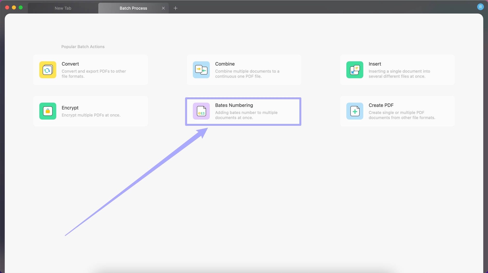 add bates numbering to PDF in batch.