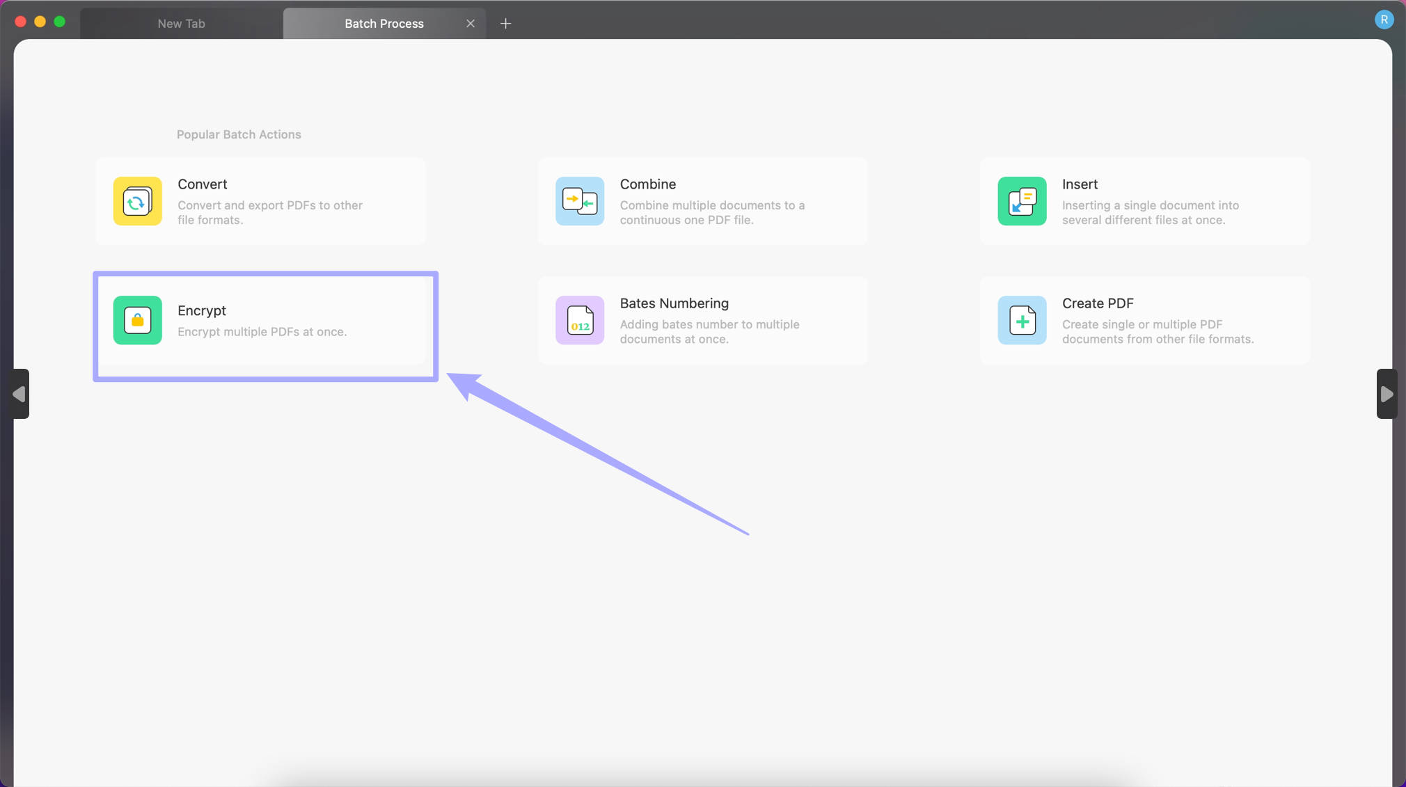 Batch Encrypt with UPDF on mac