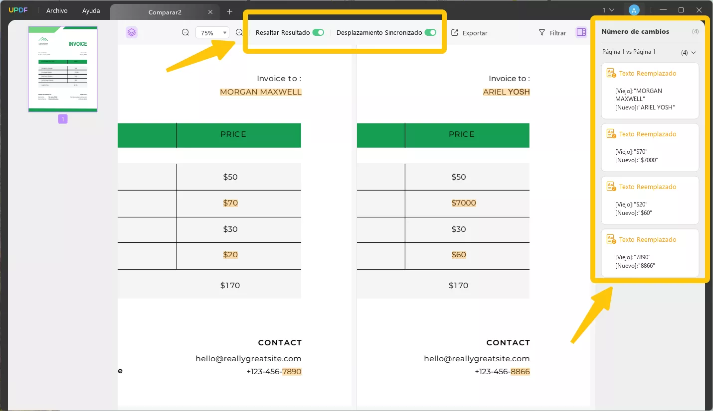 comparar dos archivos