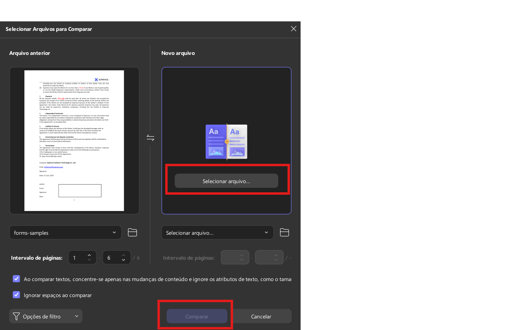comparar pdfs