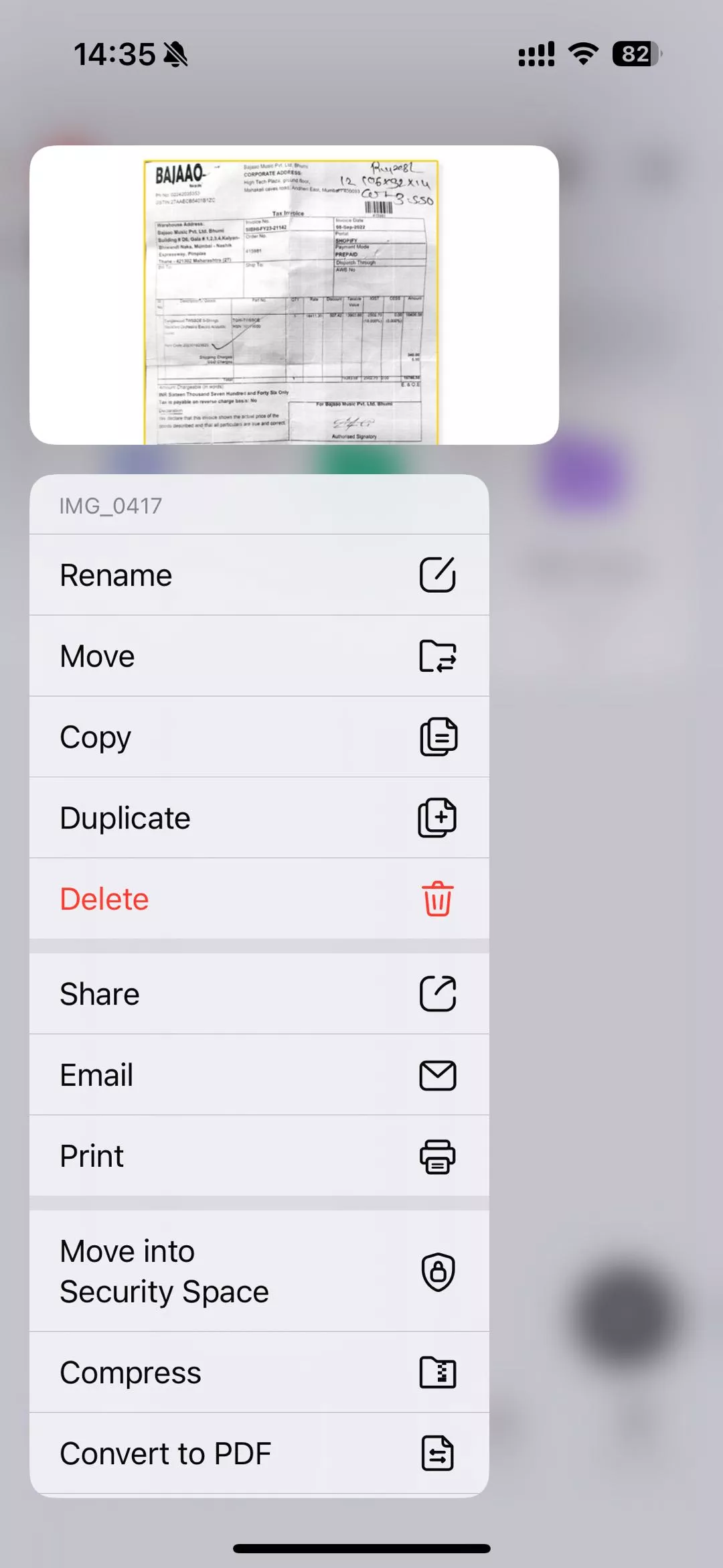 turn photo into PDF on iPhone