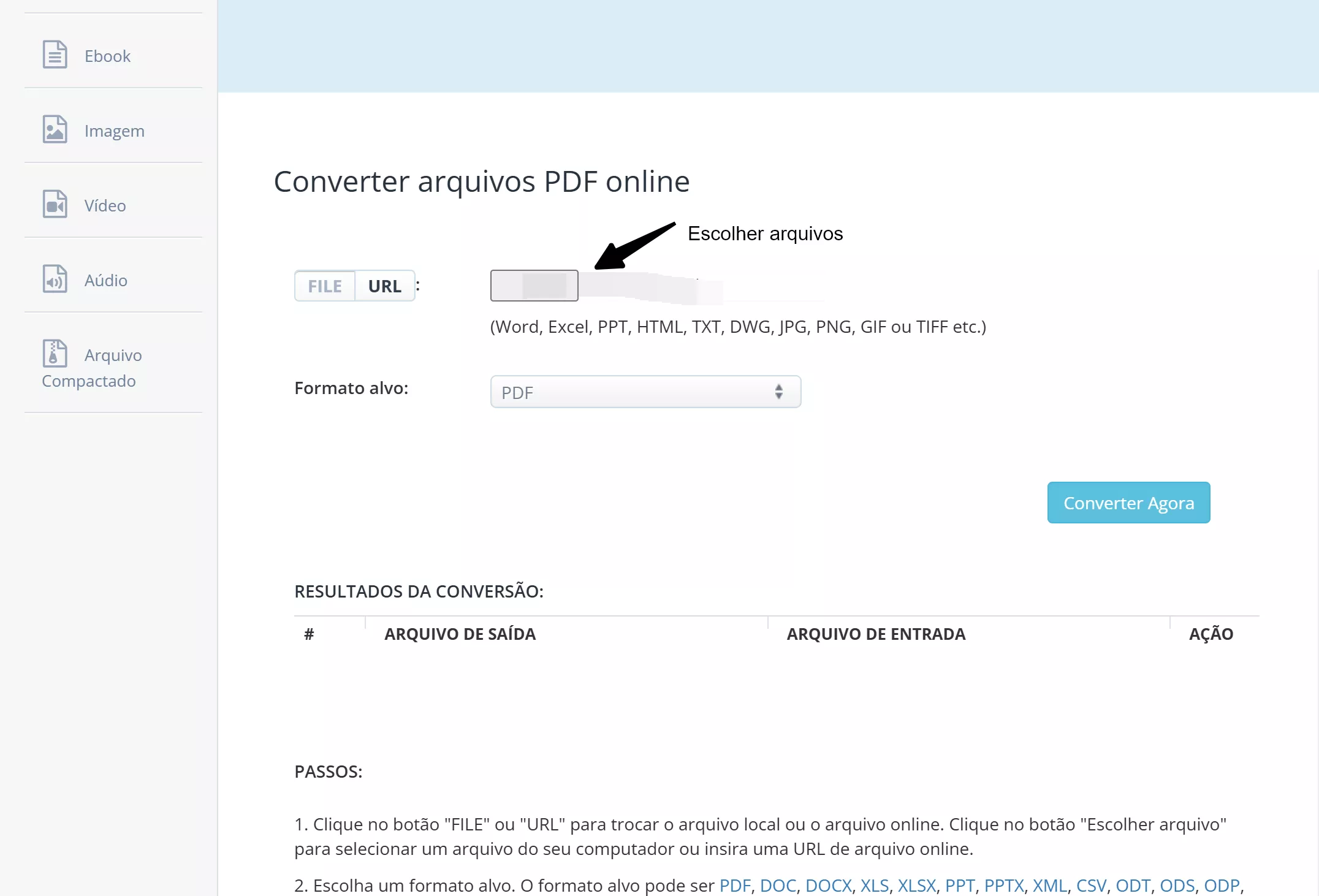converter mpp para pdf em aconvert