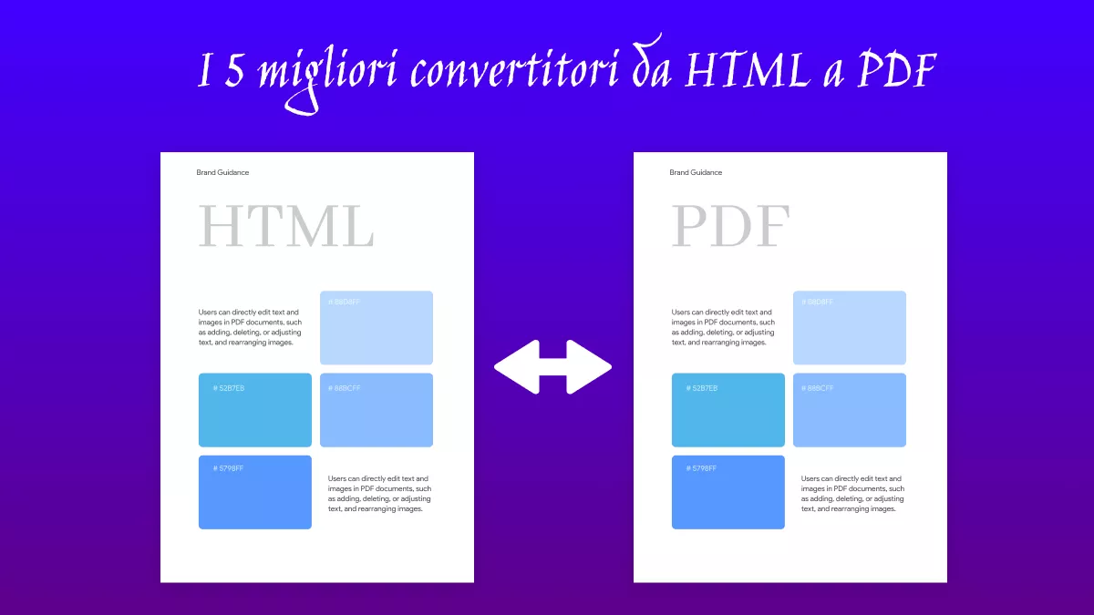 I 5 migliori convertitori da HTML a PDF online (100% Gratuiti)