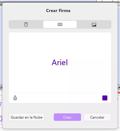 crear firma teclado