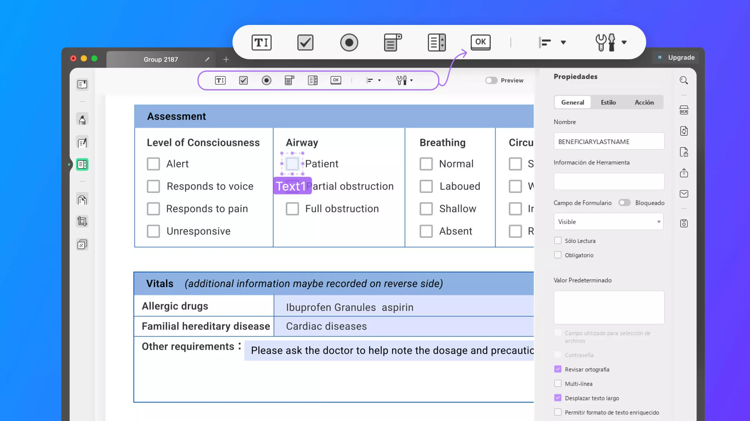 crear formulario pdf rellenable