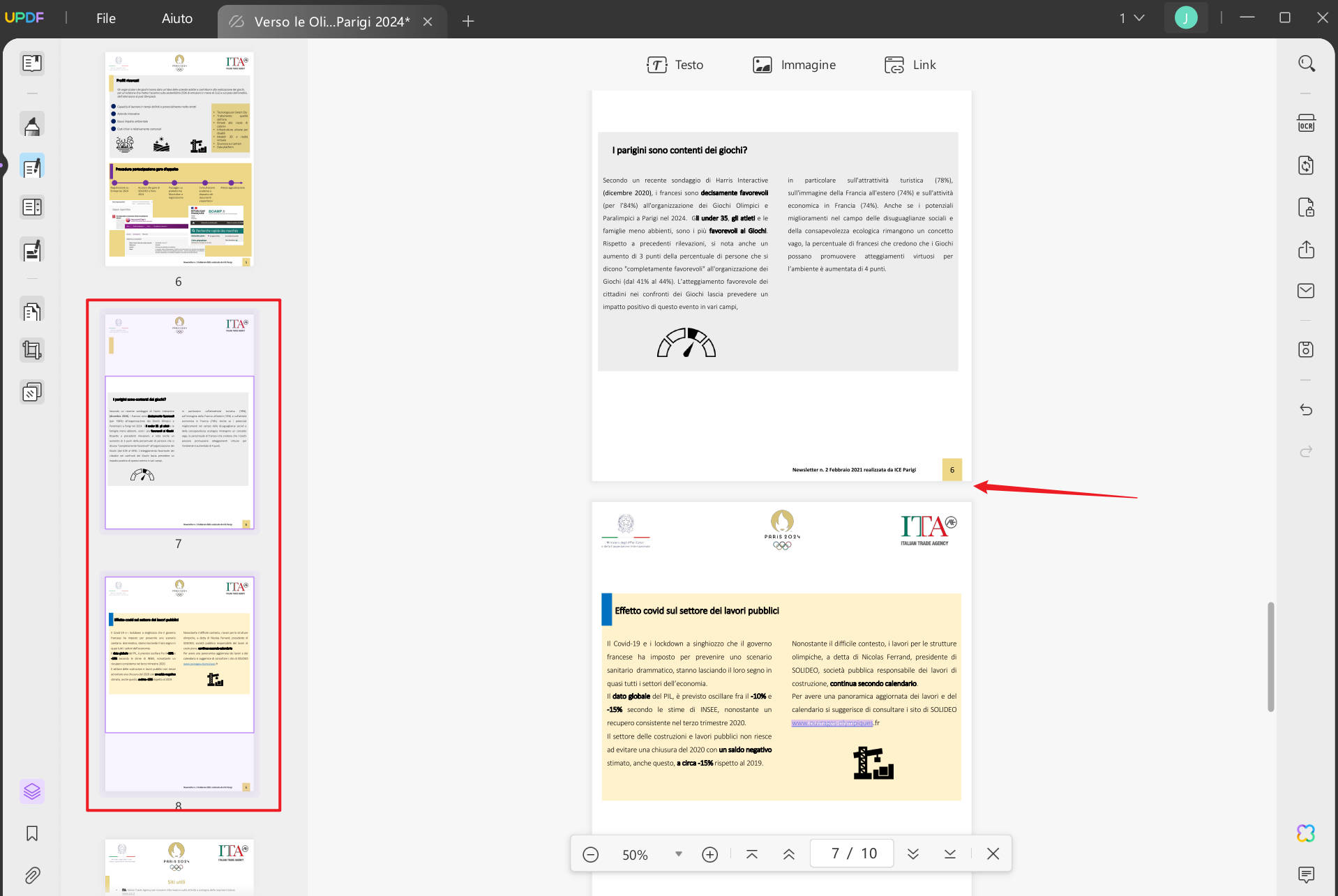 Dividere pagina PDF a metà PDF manualmente