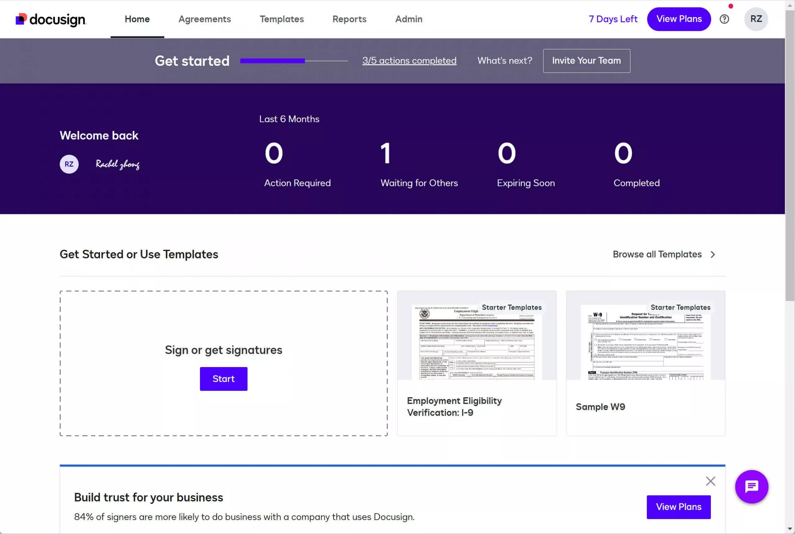 docusign interface