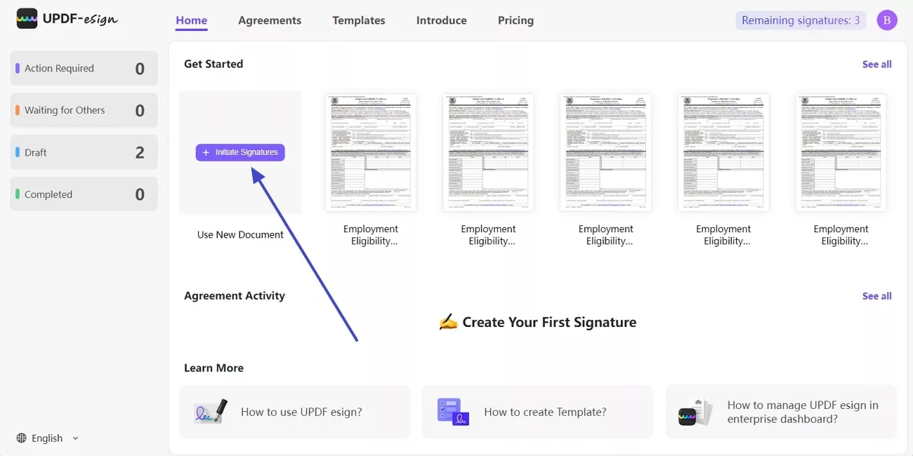 updf sign overview