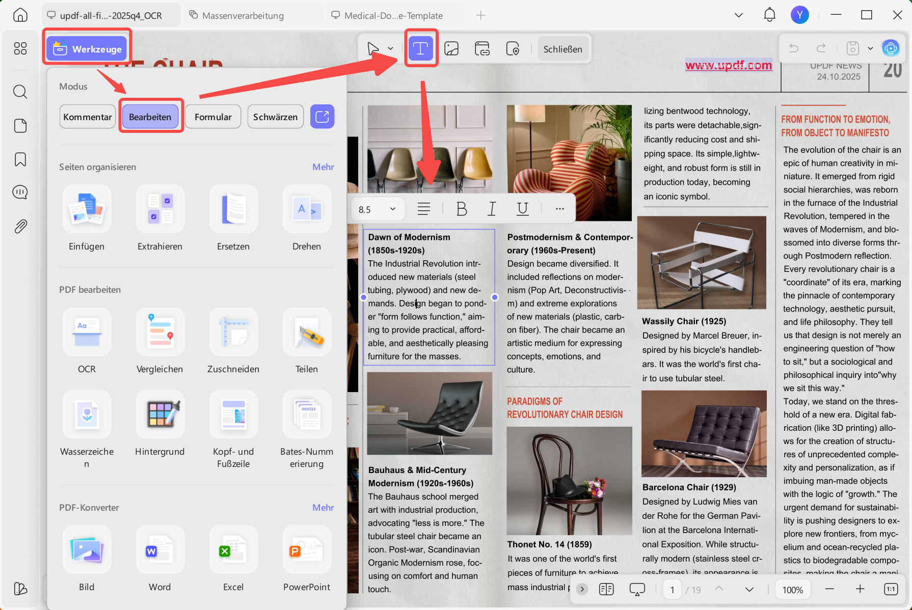 Wie man PDF-Dateien in einer Alternative zu Adobe Acrobat bearbeitet