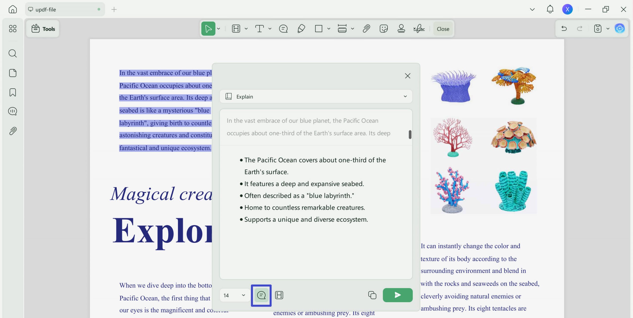 create note of generated content