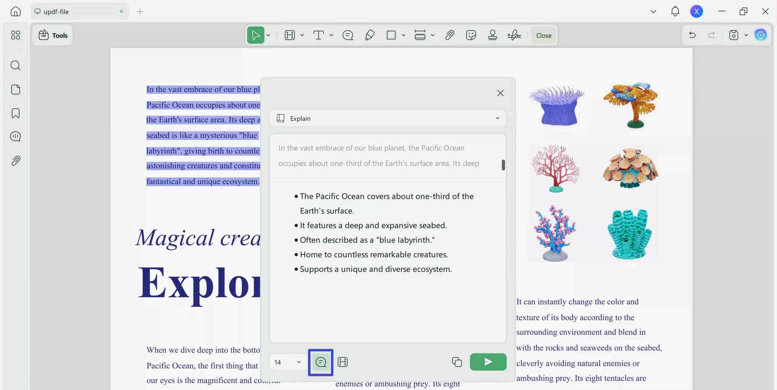 create note of generated content