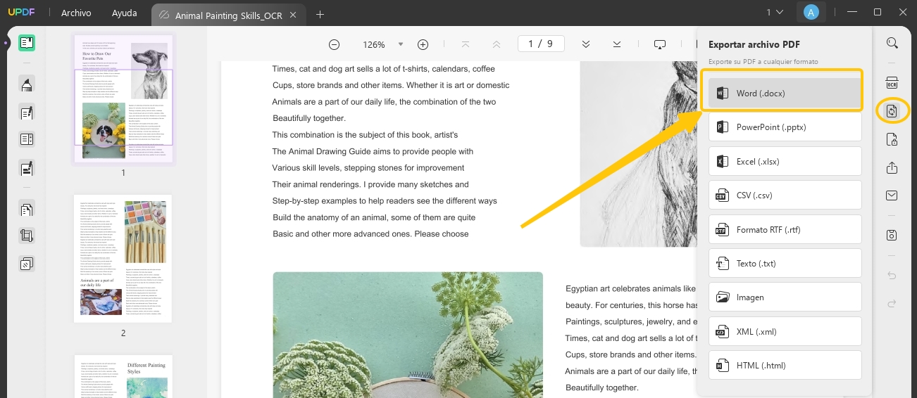 exportar archivo pdf como word contar palabras en pdf