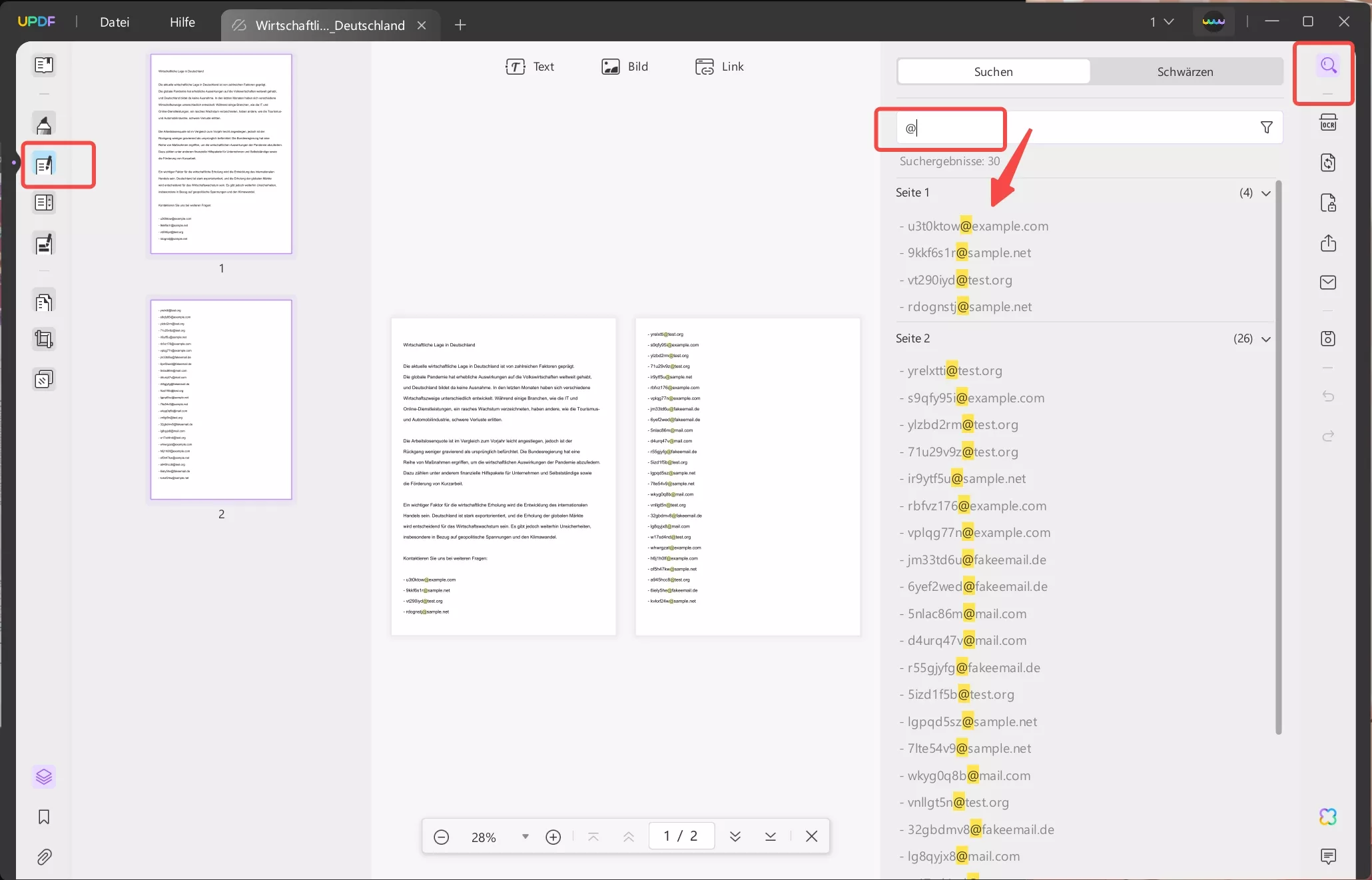 E-Mail-Adressen aus PDFs extrahieren durch Kopieren und Einfügen (kostenlos)