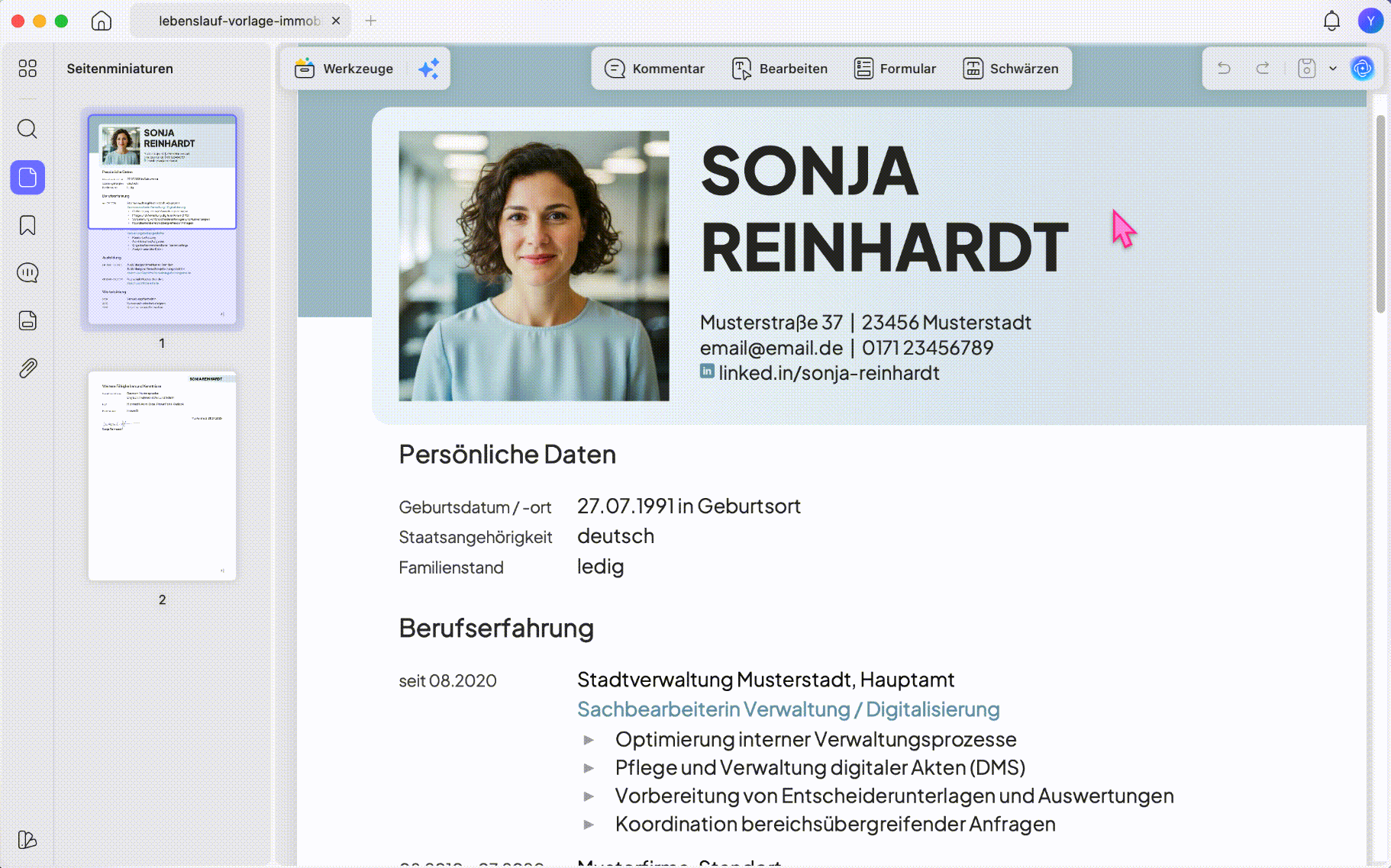 E-Mail-Adresse aus PDF kopieren