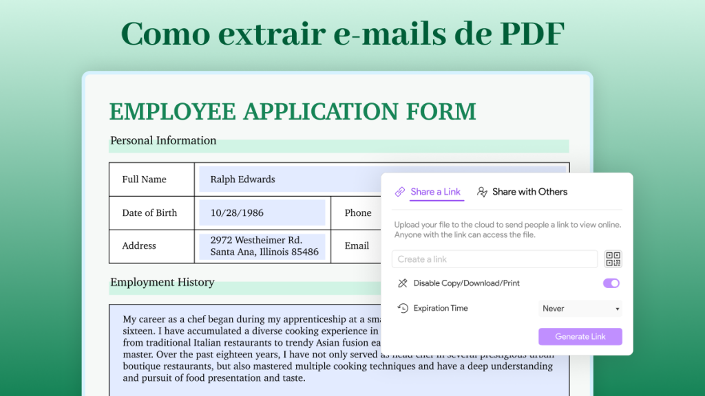 Como extrair e-mails de PDF (online e offline) | [Official] UPDF