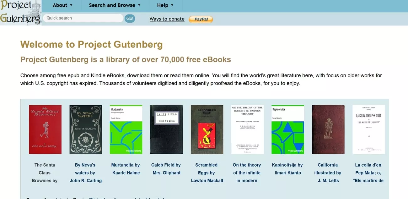 project gutenberg feedbooks alternative