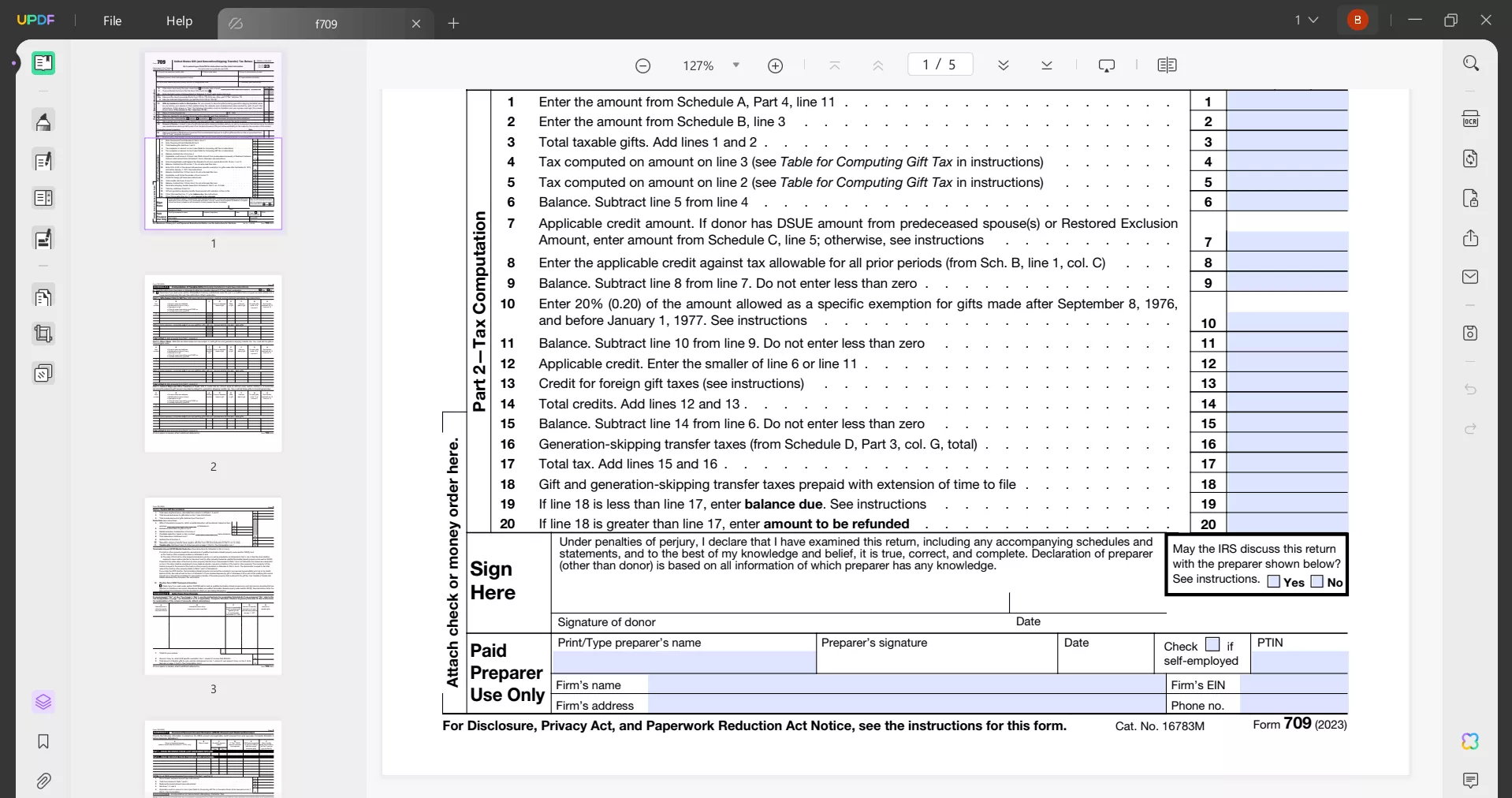 Calculate Taxable Gifts