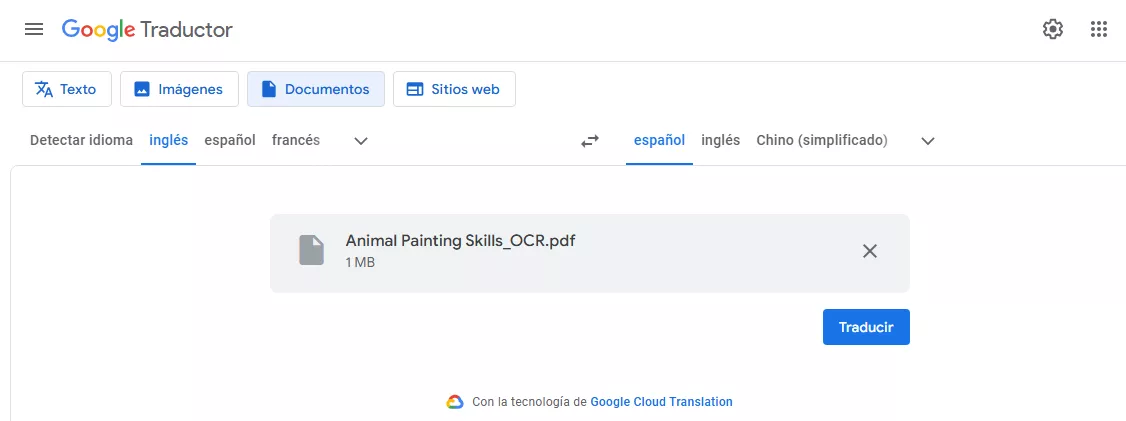 google traductor traducir