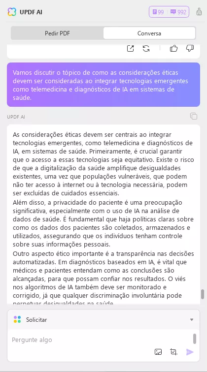 ai debatedor debate sobre saúde updf ai