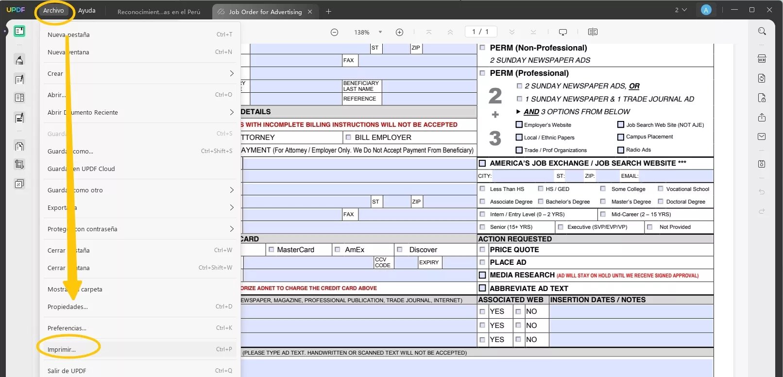 imprimir desde archivo convertir pdf rellenable a pdf normal