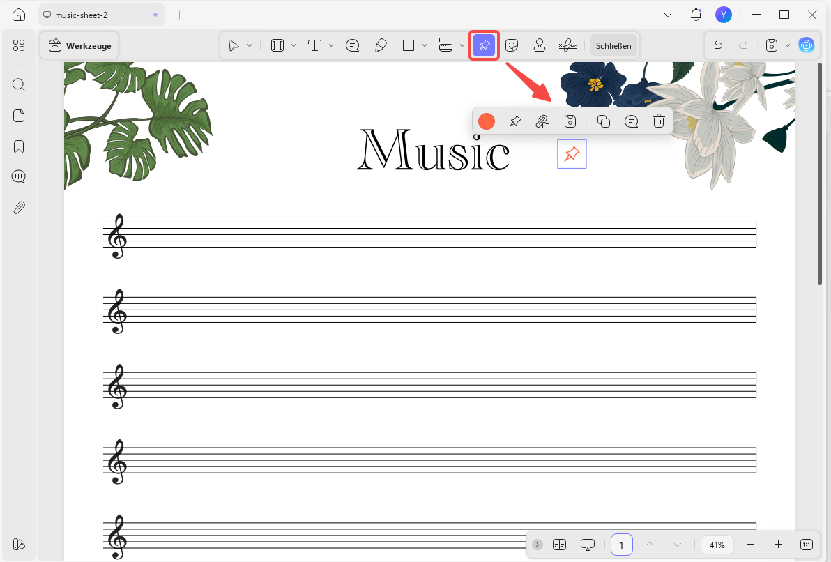 Audio zu PDF hinzufügen updf