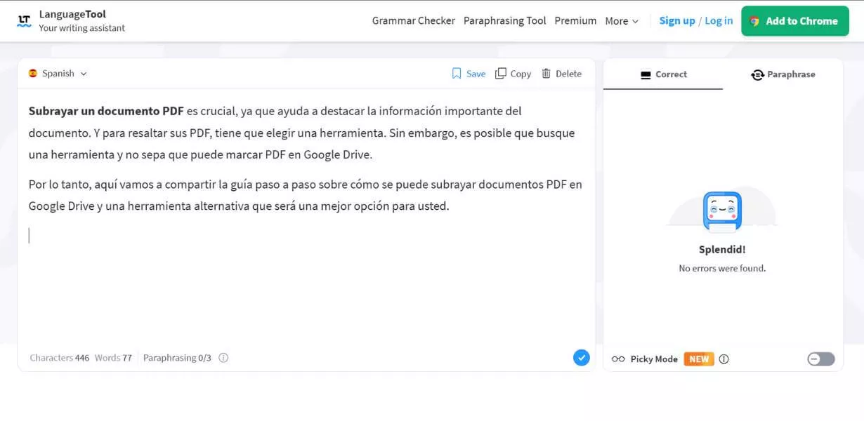 languagetool spanish grammar checker