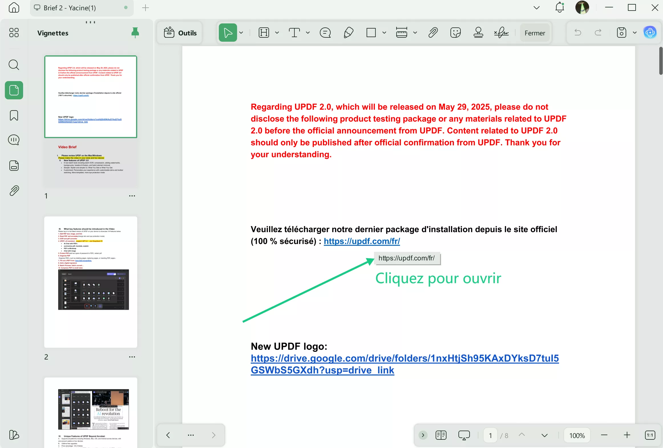 ouvrir lien word en pdf