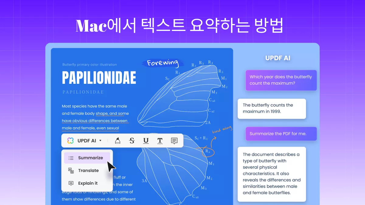 Mac에서 텍스트 또는 글 요약하는 방법