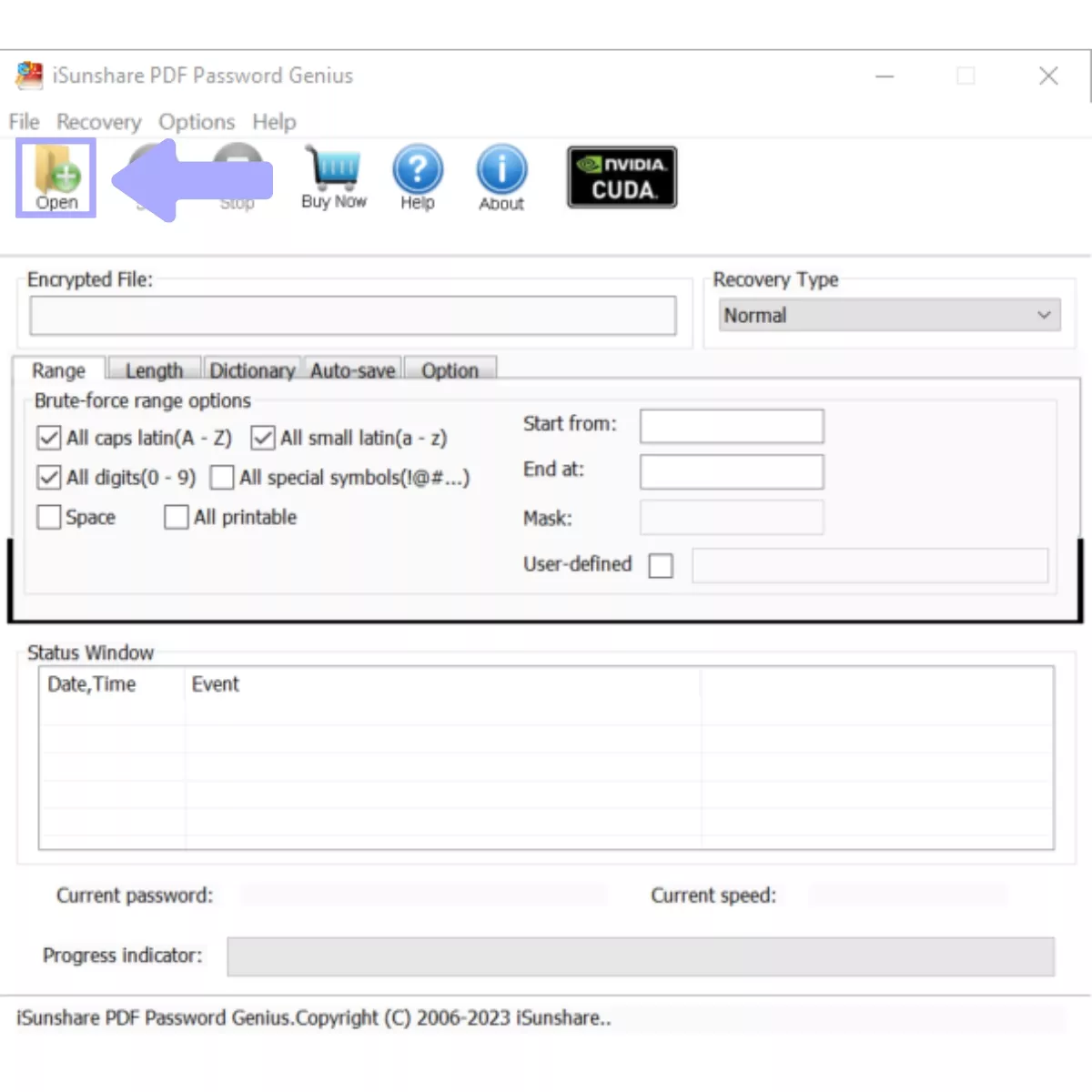 open the file with isunshare pdf password genius