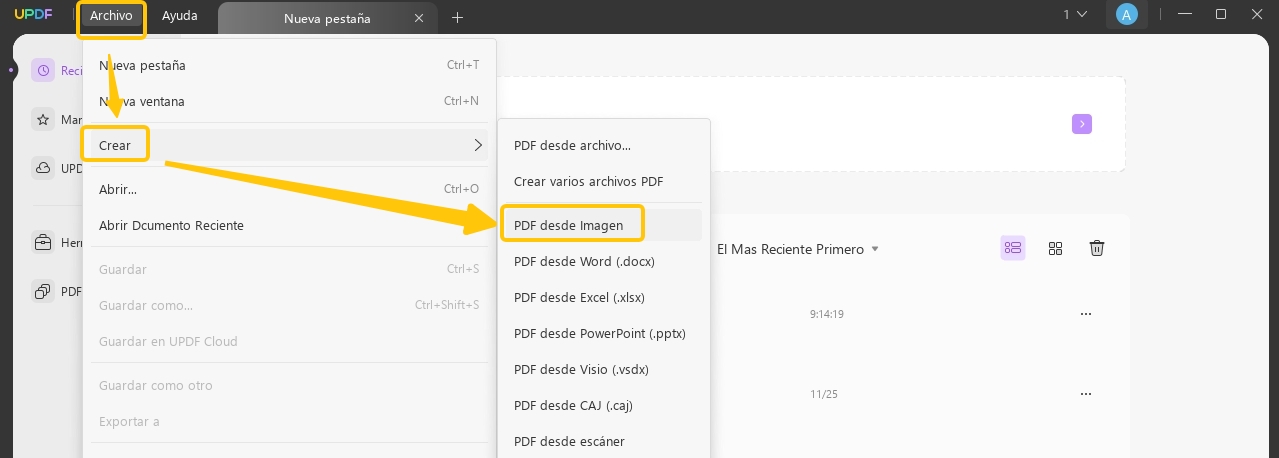 pdf desde imagen