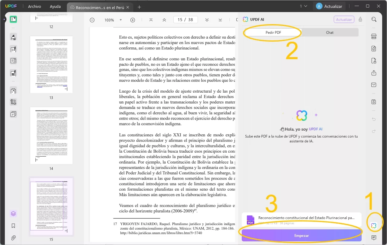 UPDF AI Pedir pdf