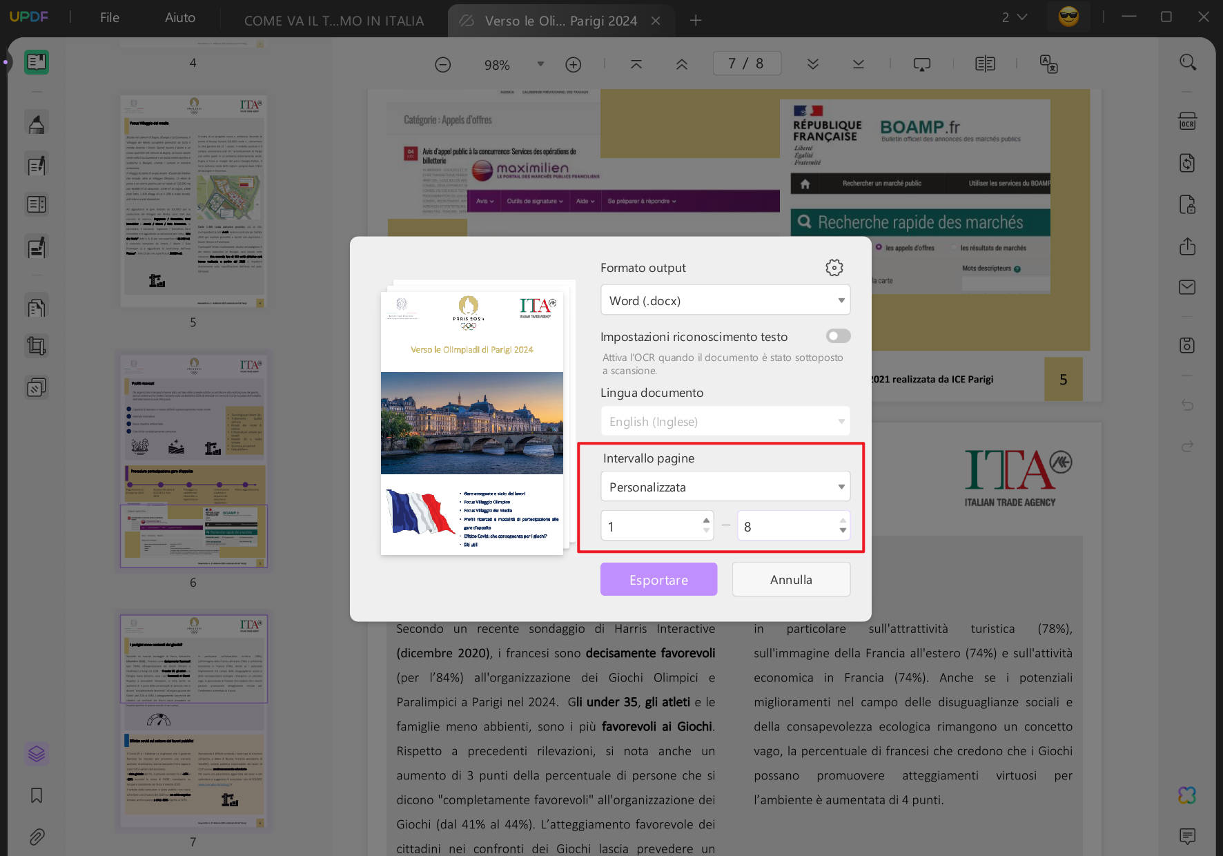 Opzioni di personalizzazione