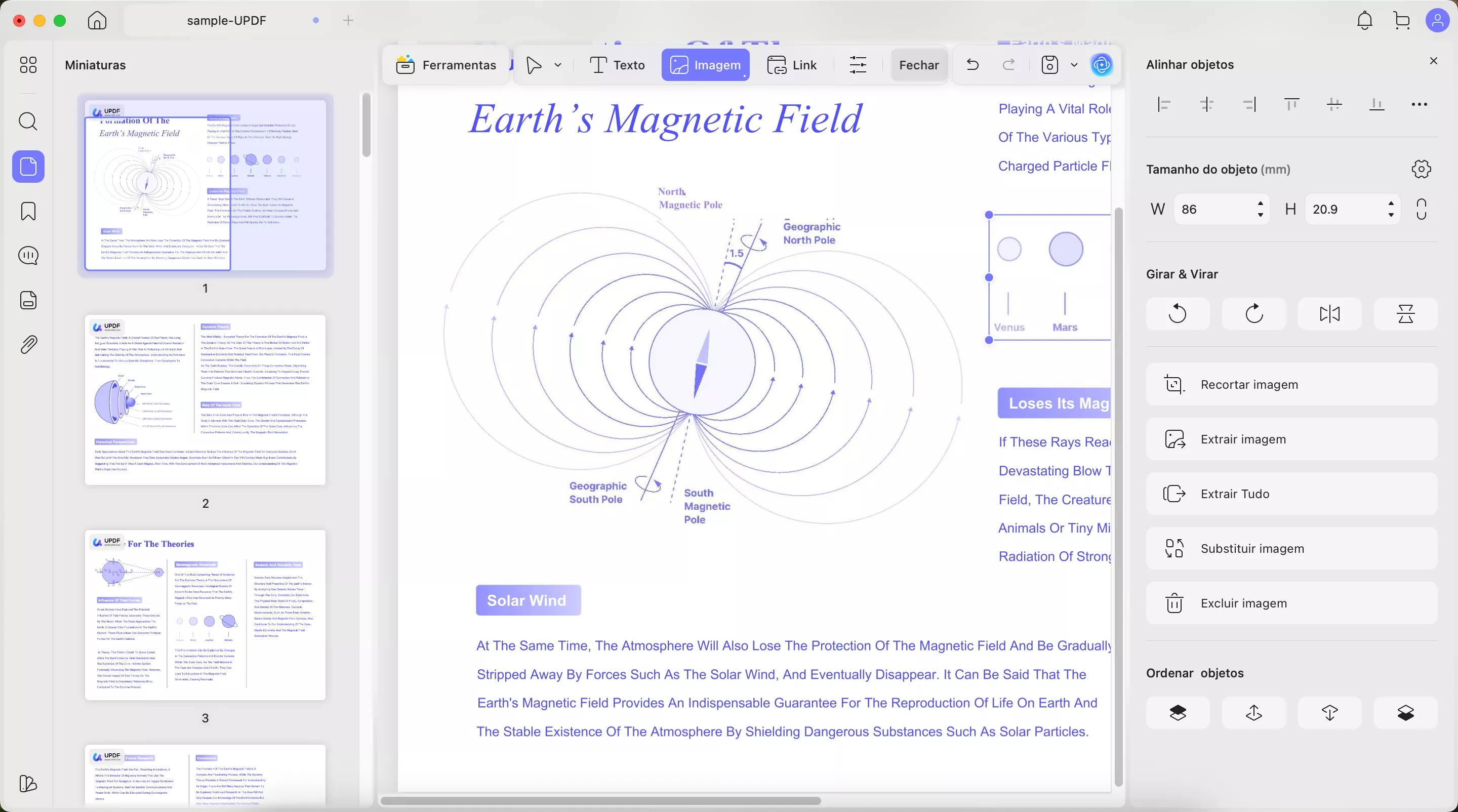 selecionar mais depois de editar imagens no updf