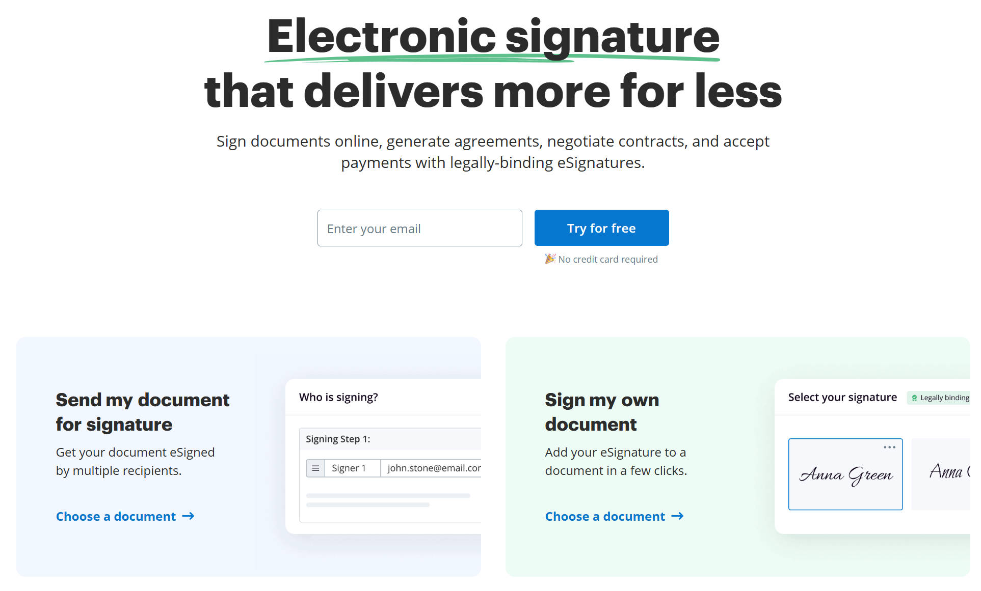 generatore di firme: SignNow