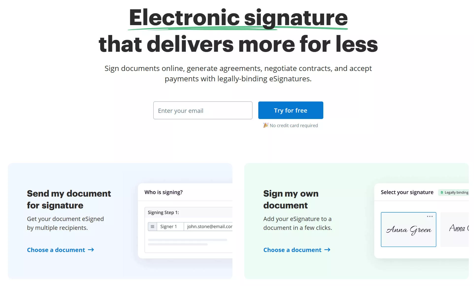 generatore di firme: SignNow