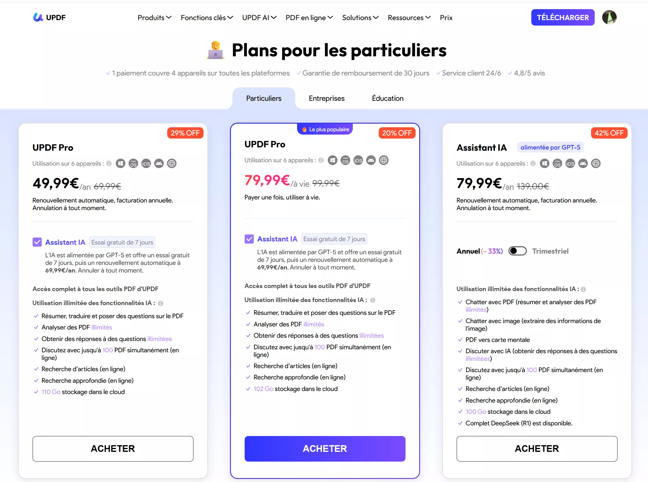 acheter updf avec réduction