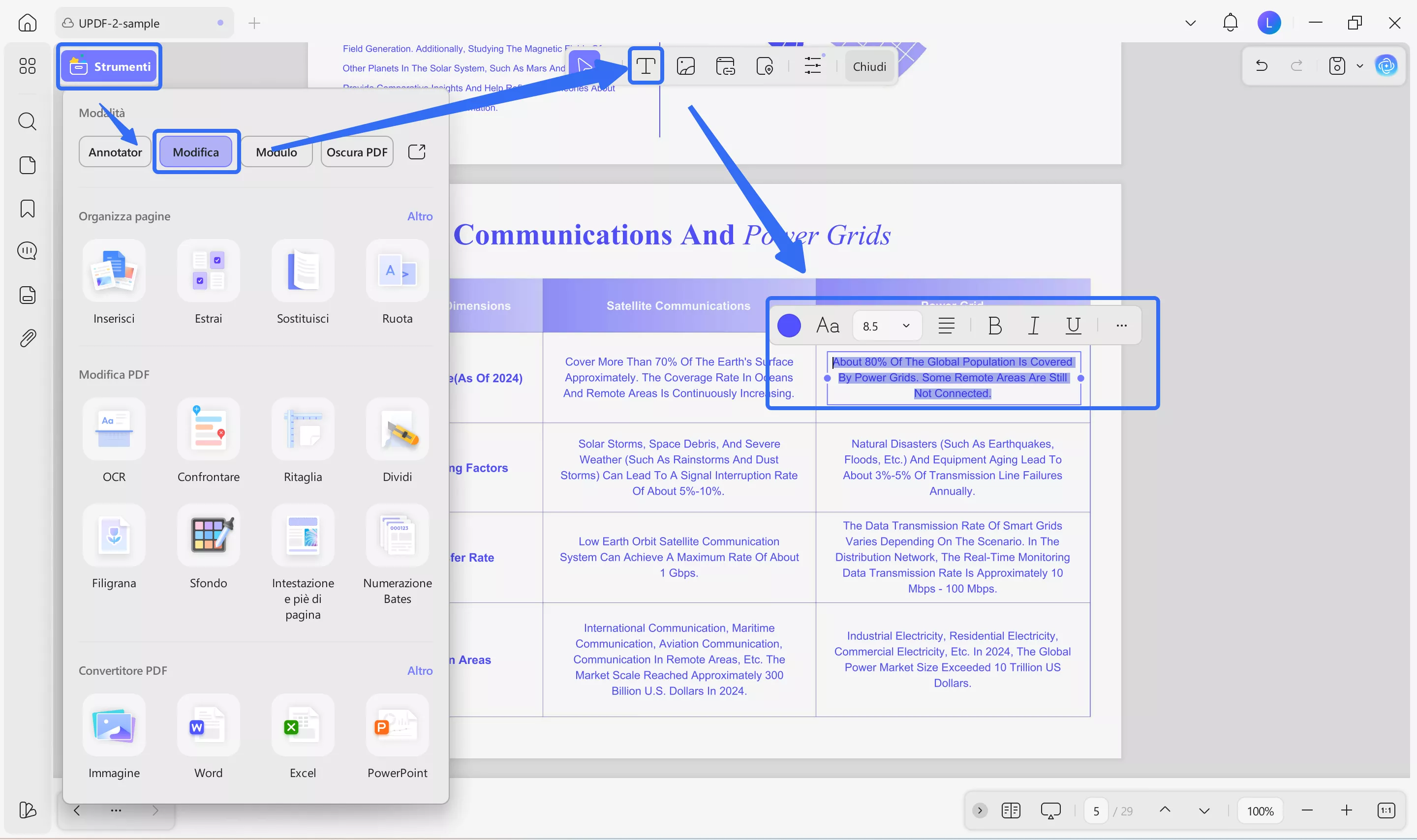 edit text with updf on windows