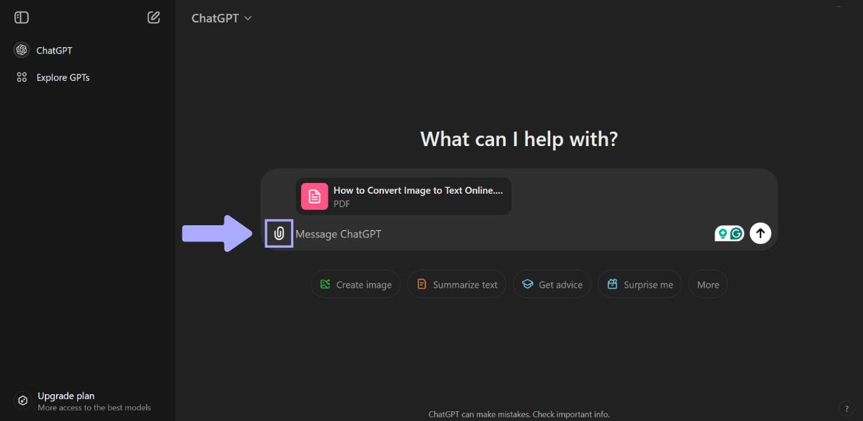 upload a pdf to chatgpt