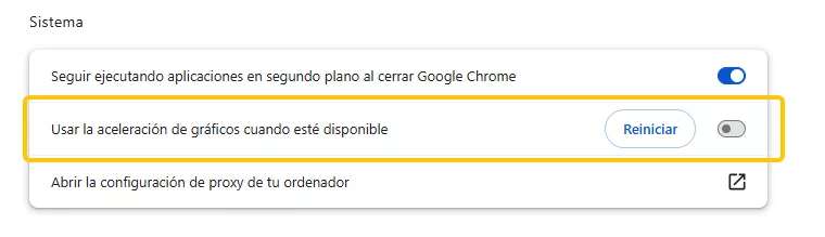 usar la aceleración de gráficos cuando esté disponible