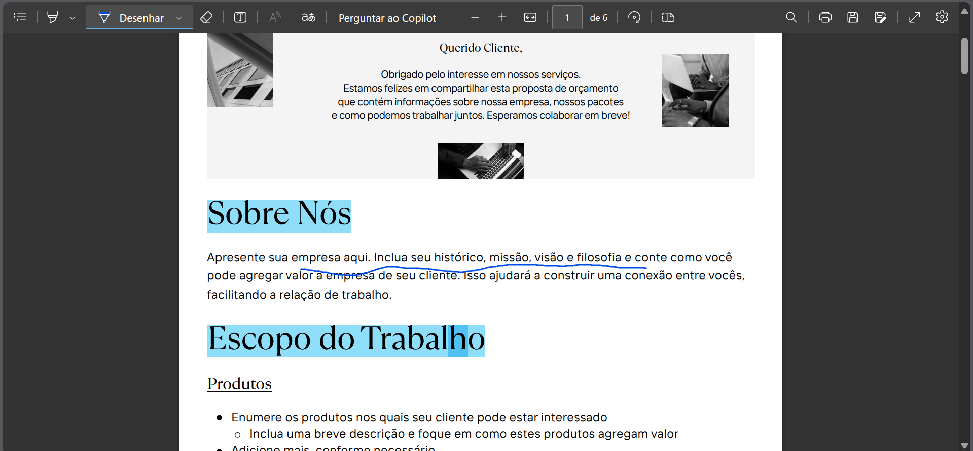 Editar PDF no Microsoft Edge 